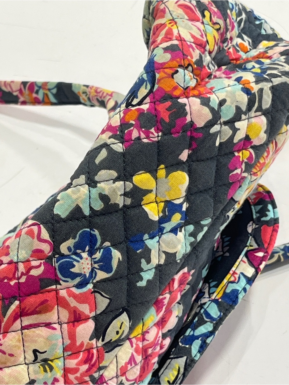 Vera Bradley Quilted Floral Shoulder Tote in Navy - Picture 13 of 16